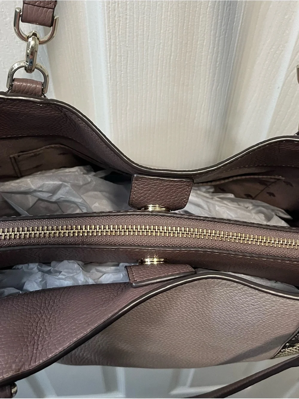 kate spade Jackson pebbled leather shoulder bag with snake-print accents